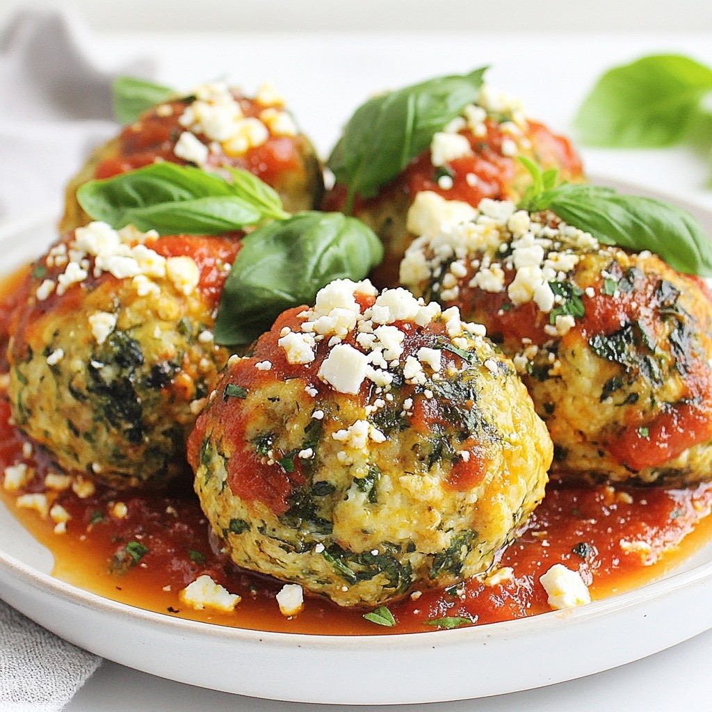 Spinach Feta Turkey Meatballs Flavorful and Healthy Dish