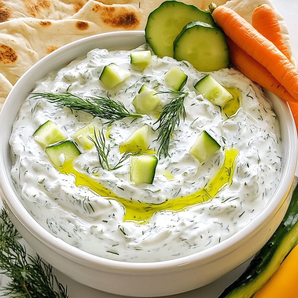 Creamy Greek Tzatziki Dip Simple and Tasty Recipe