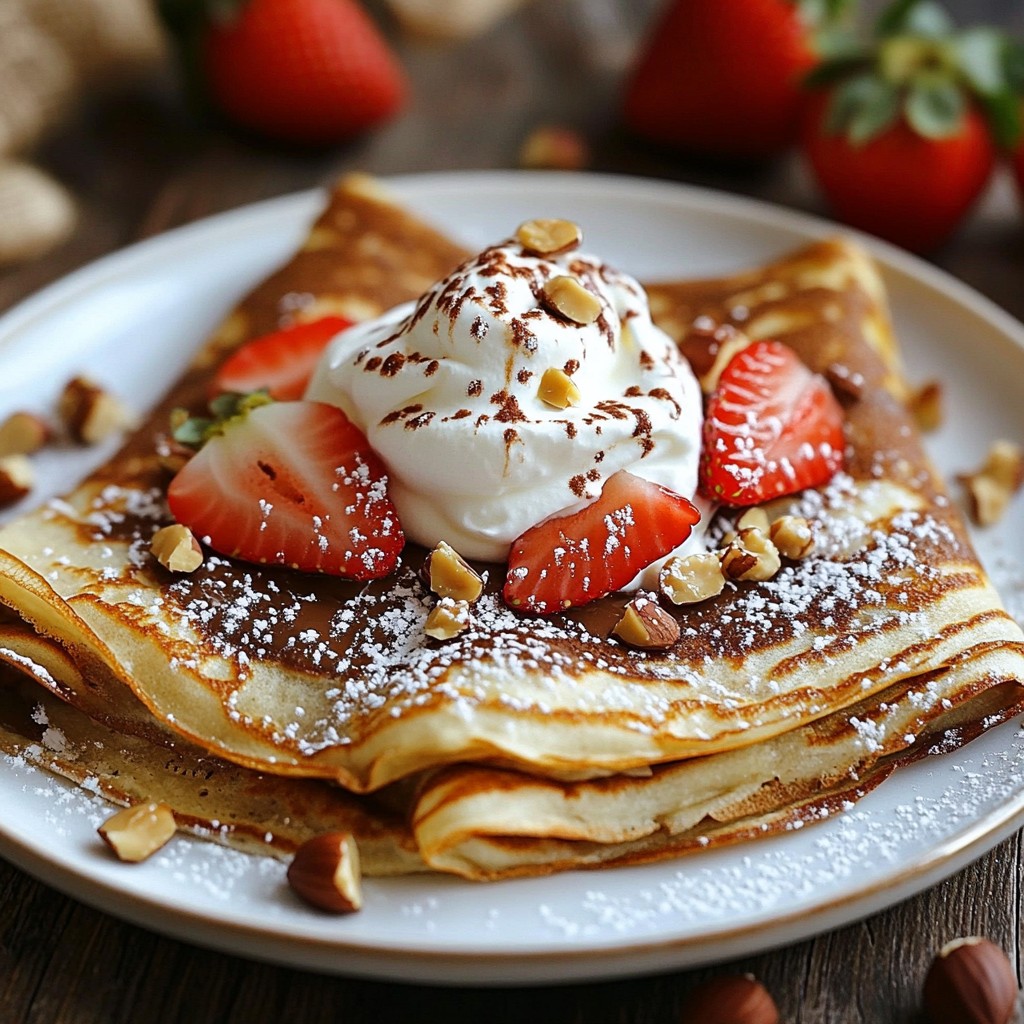 Chocolate Hazelnut Crepes Delightful Sweet Treat