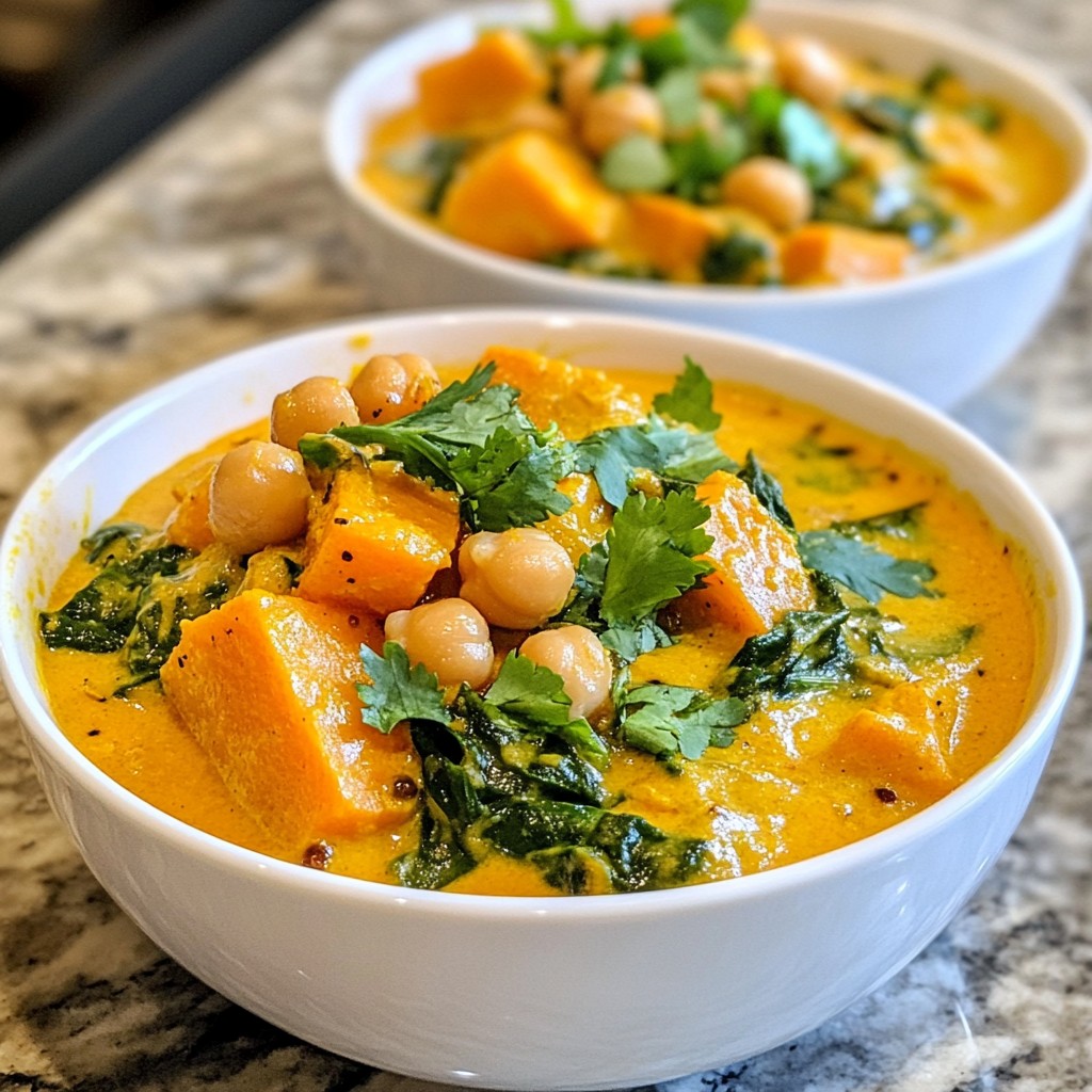 Savory Sweet Potato Chickpea Curry Easy Recipe