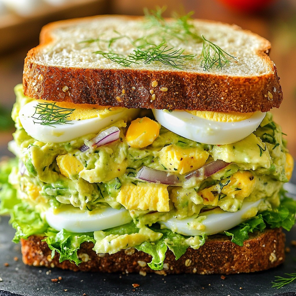 Avocado Egg Salad Sandwiches Packed with Flavor