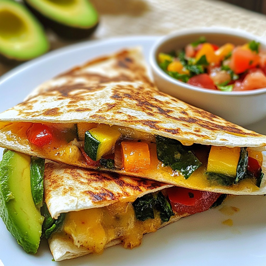 Sunrise Veggie Breakfast Quesadilla Flavorful Dish