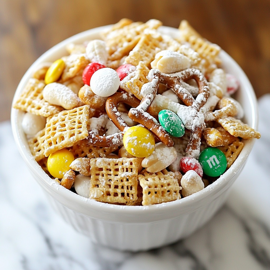 Reindeer Chow Snack Mix Tasty Holiday Treat Recipe