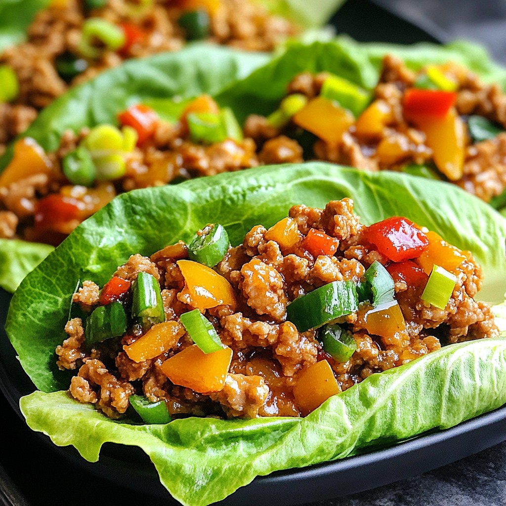 Firecracker Ground Chicken Lettuce Wraps Tasty Delight
