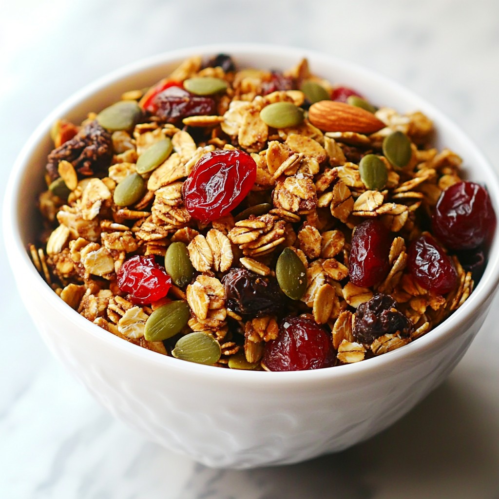 Chocolate Cherry Granola Cozy and Crunchy Treat