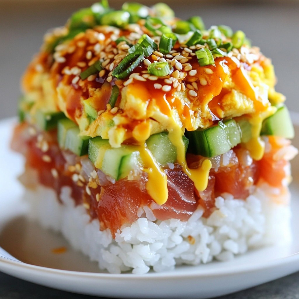 Spicy Tuna Sushi Stacks Quick and Flavorful Delight