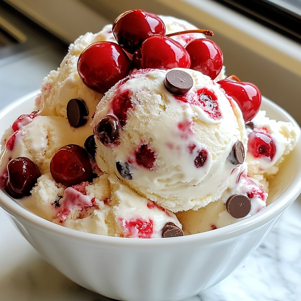 Cherry Chocolate Chip Ice Cream Delightful Homemade Treat