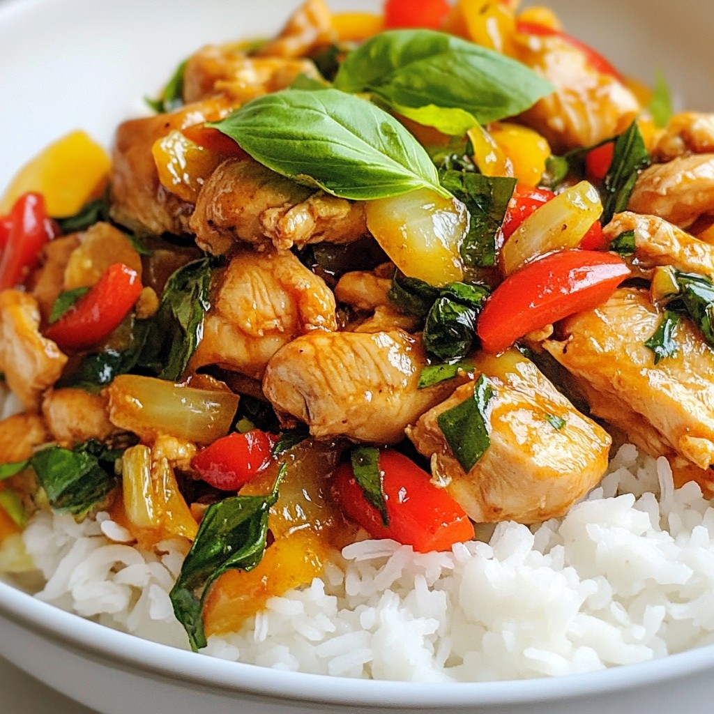 Thai Basil Chicken Stir-Fry Flavorful and Fresh Meal