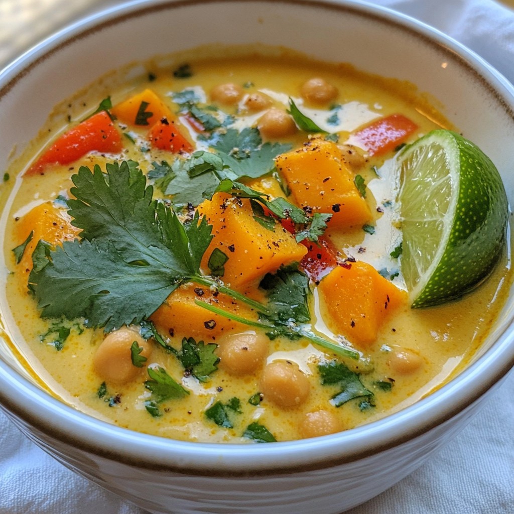 Coconut Curry Chickpea Soup Rich and Flavorful Delight