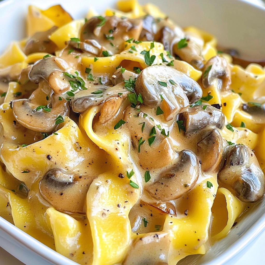 Creamy Mushroom Stroganoff Tasty and Simple Meal