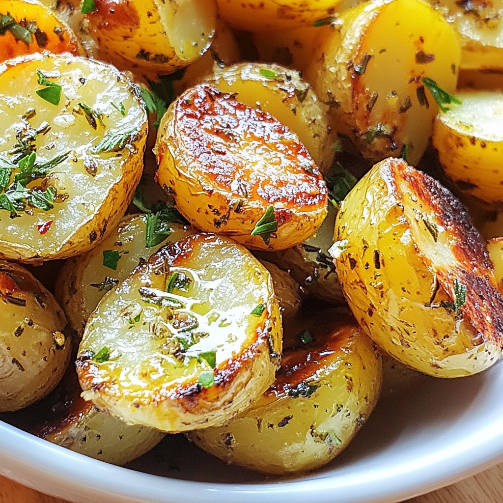 Herb Garlic Roasted Potatoes Flavorful Side Dish Easy