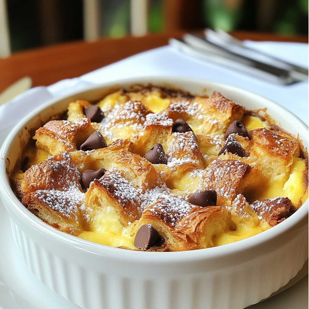 Chocolate Croissant Bread Pudding Delightful Treat