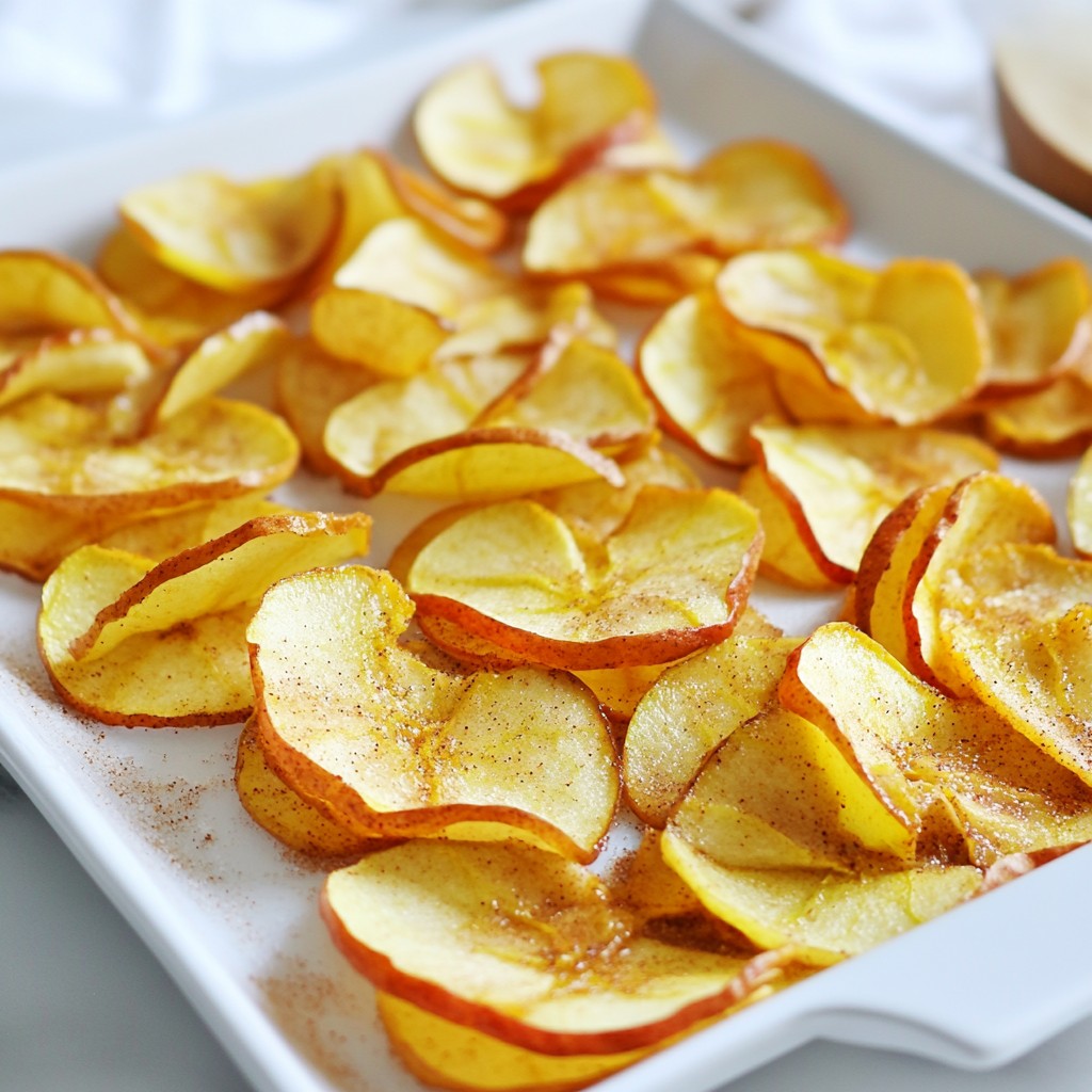 Baked Cinnamon Sugar Apple Chips Delightful Snack Idea