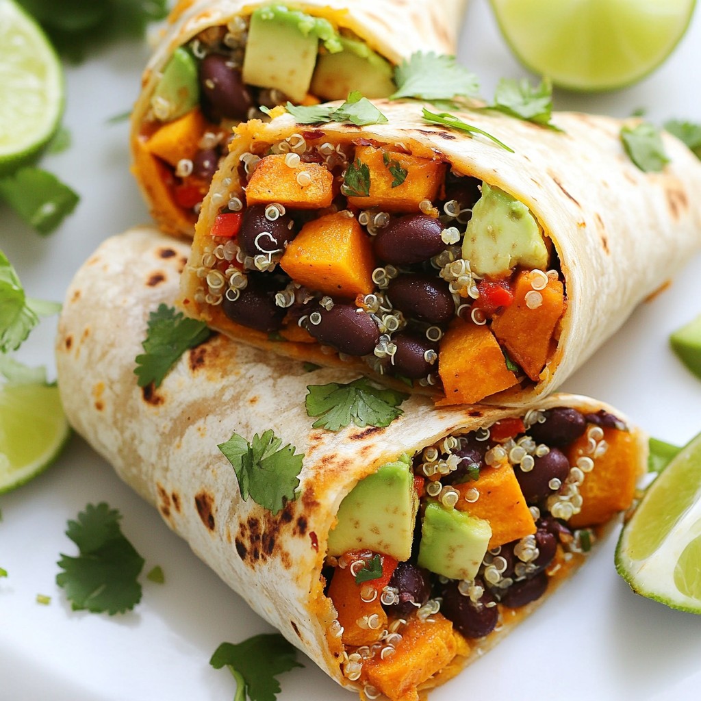 Sweet Potato Black Bean Burritos Flavorful & Easy Meal