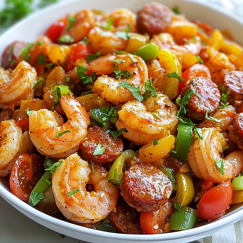 Cajun Shrimp and Sausage Skillet Flavorful Delight