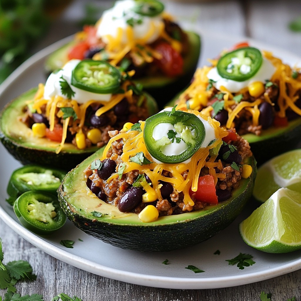 Loaded Taco Stuffed Avocados Tasty and Easy Recipe