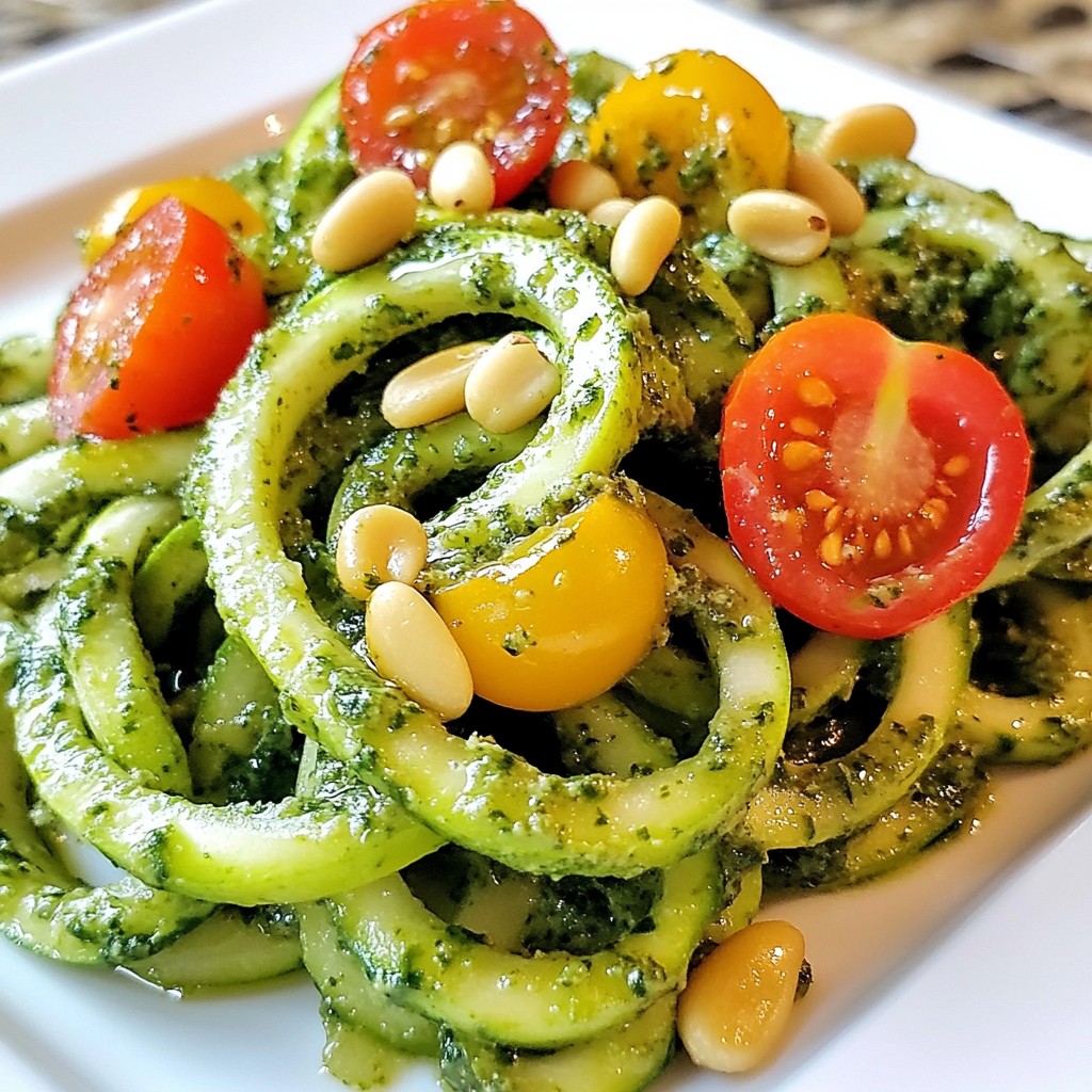 Vegan Pesto Zucchini Noodles Flavorful and Fresh Dish