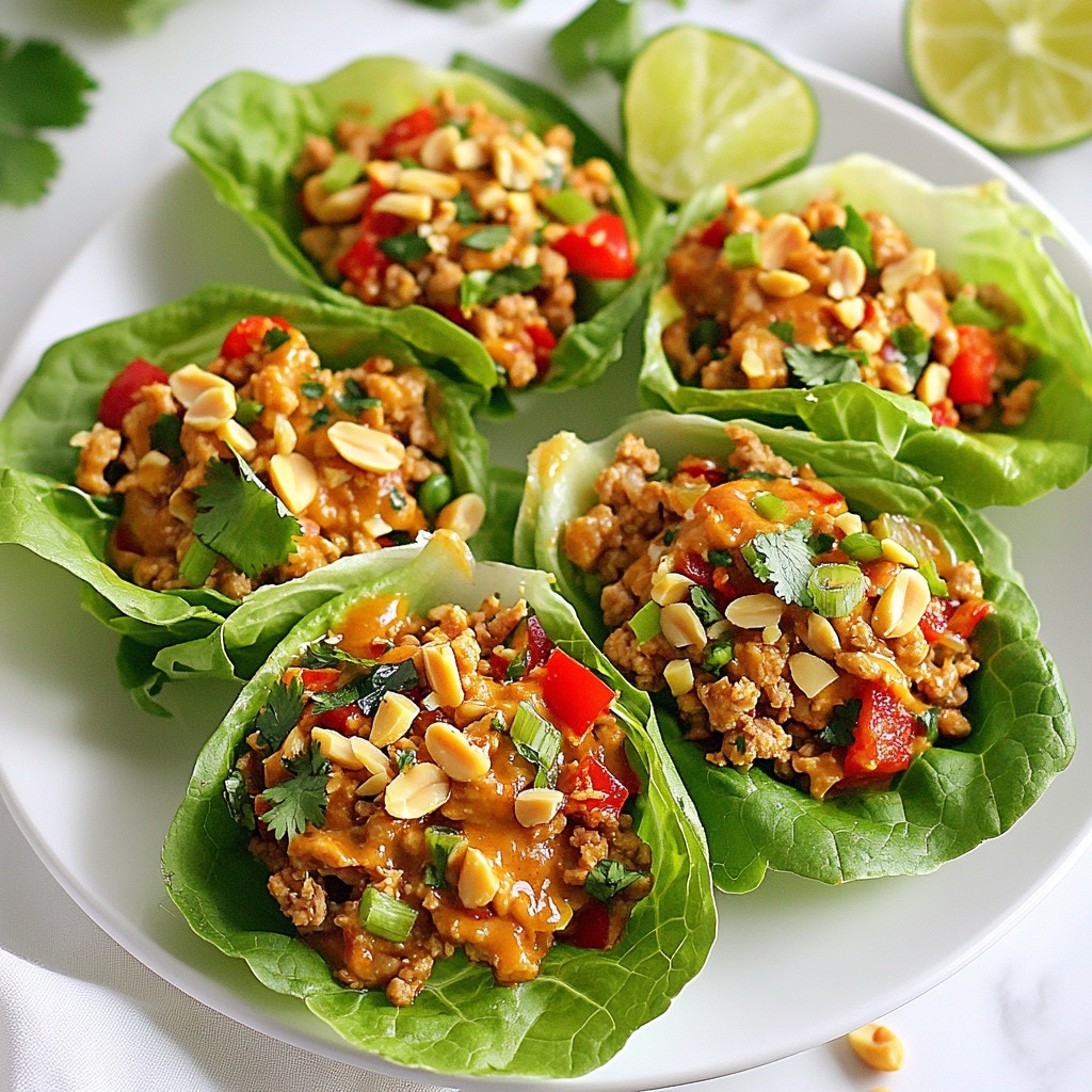 Spicy Peanut Chicken Lettuce Cups Flavorful and Fresh