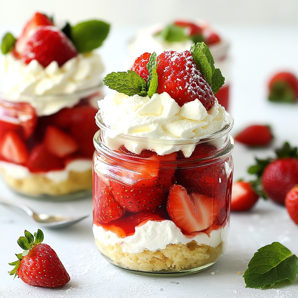 Strawberry Shortcake in a Jar Easy Layered Dessert