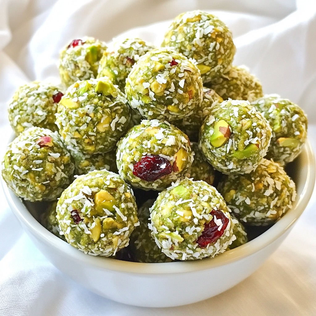 Pistachio Cranberry Energy Bites Healthy Snack Idea