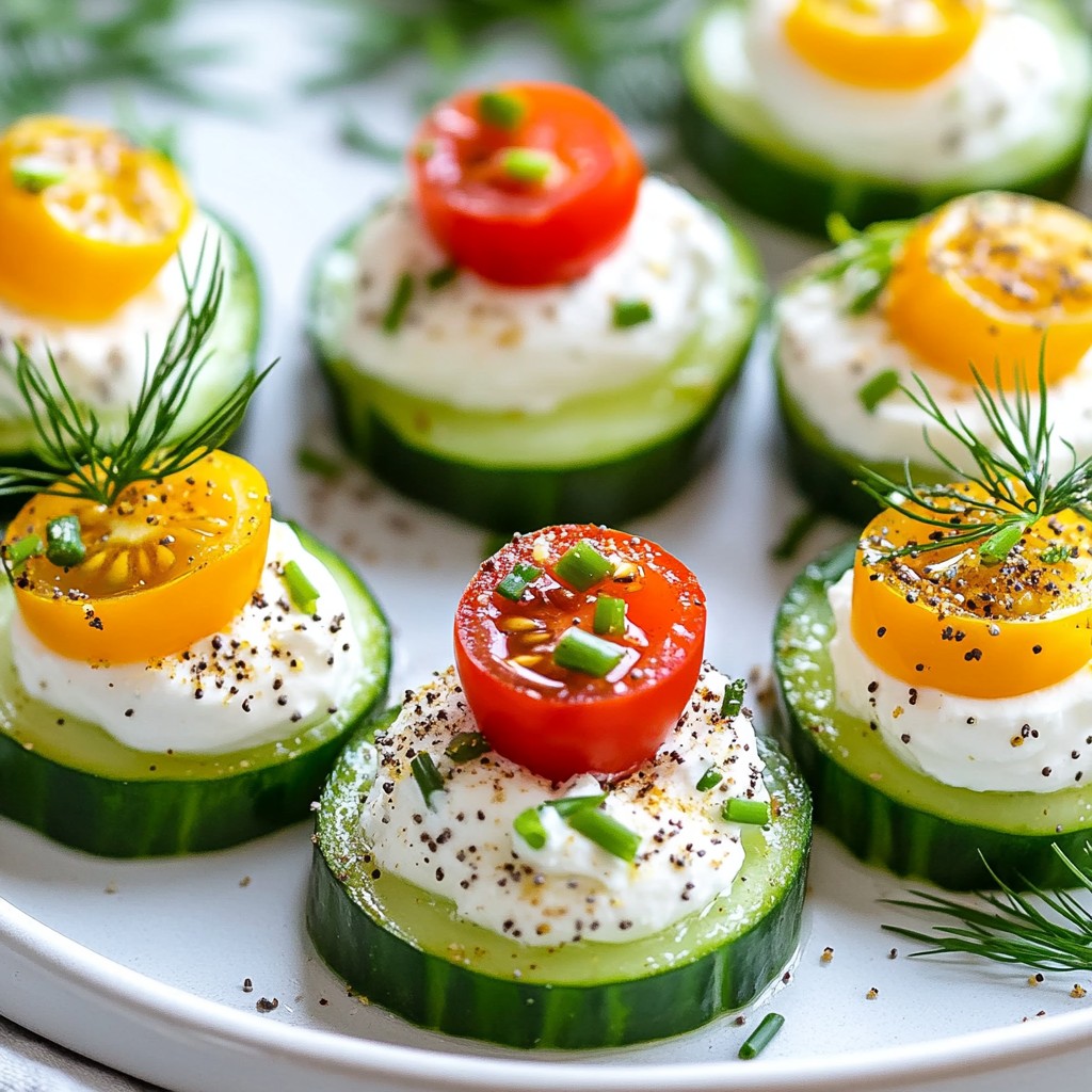 Everything Bagel Cucumber Bites Tasty Snack Idea