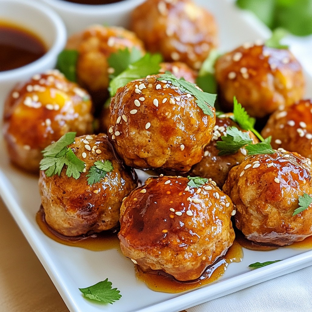 Pineapple Teriyaki Chicken Meatballs Flavorful Delight