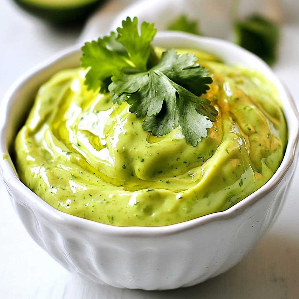 Avocado Lime Ranch Dressing Flavorful and Fresh Twist