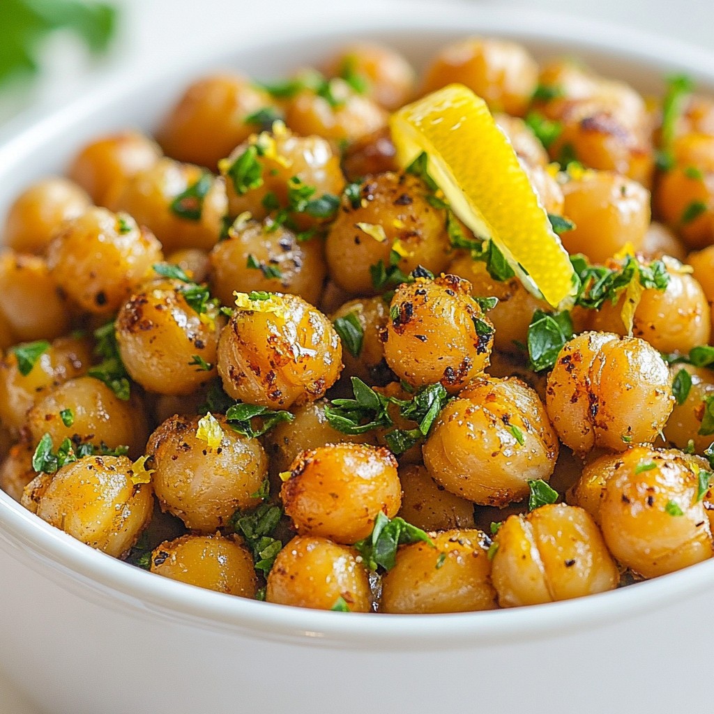 Garlic Herb Roasted Chickpeas Crispy and Flavorful Snack