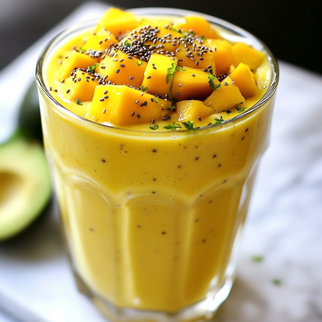 Avocado Mango Smoothie Fresh and Creamy Delight
