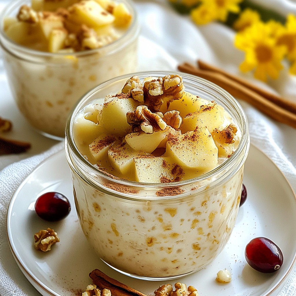 Apple Cinnamon Overnight Oats Tasty Breakfast Idea