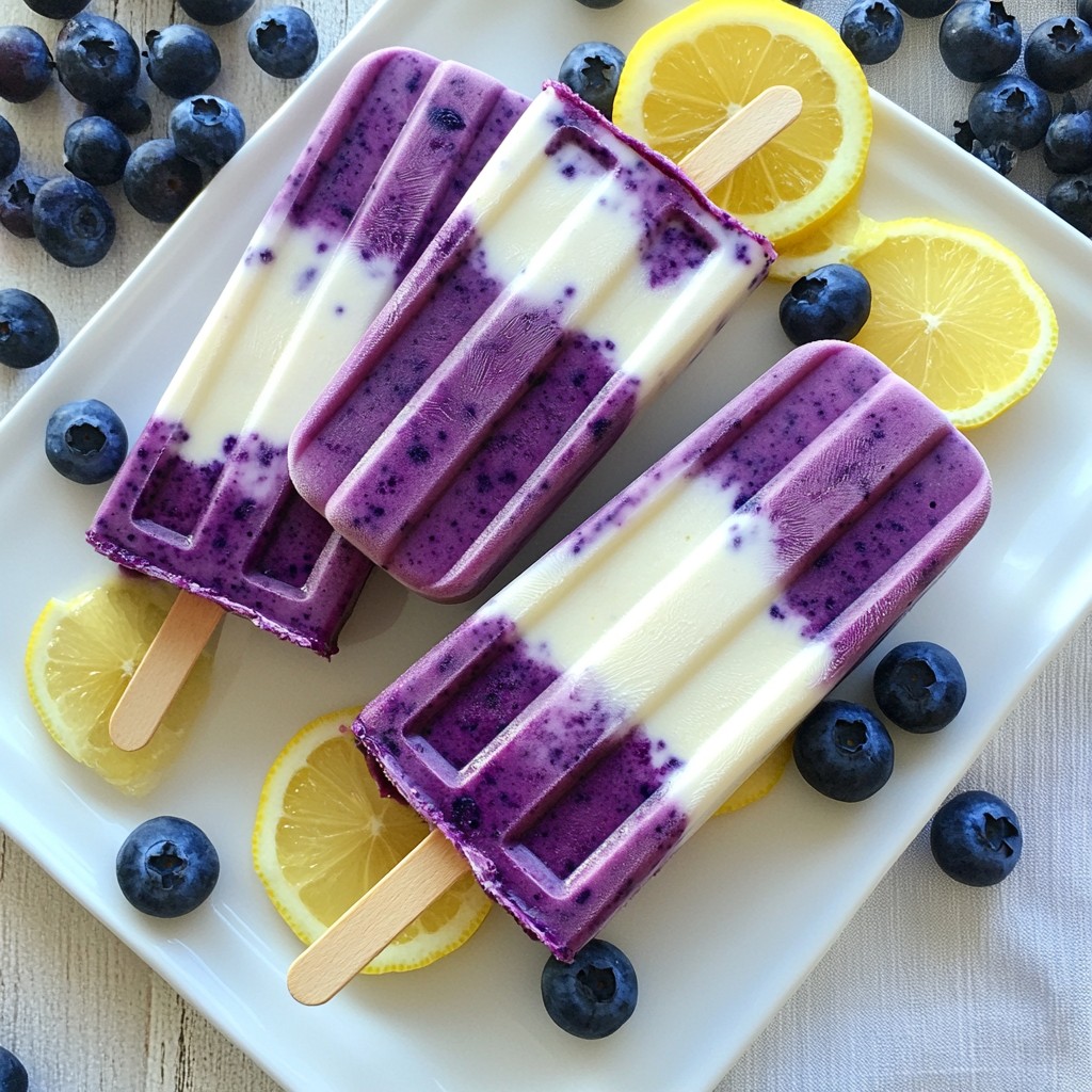 Blueberry Lemon Yogurt Popsicles Refreshing Summer Treat
