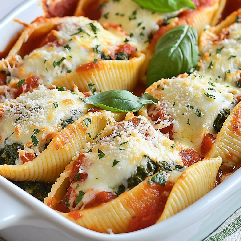 Spinach Ricotta Stuffed Shells Easy and Tasty Recipe
