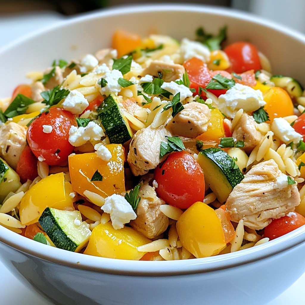 One Pot Mediterranean Chicken Orzo Flavorful Dish