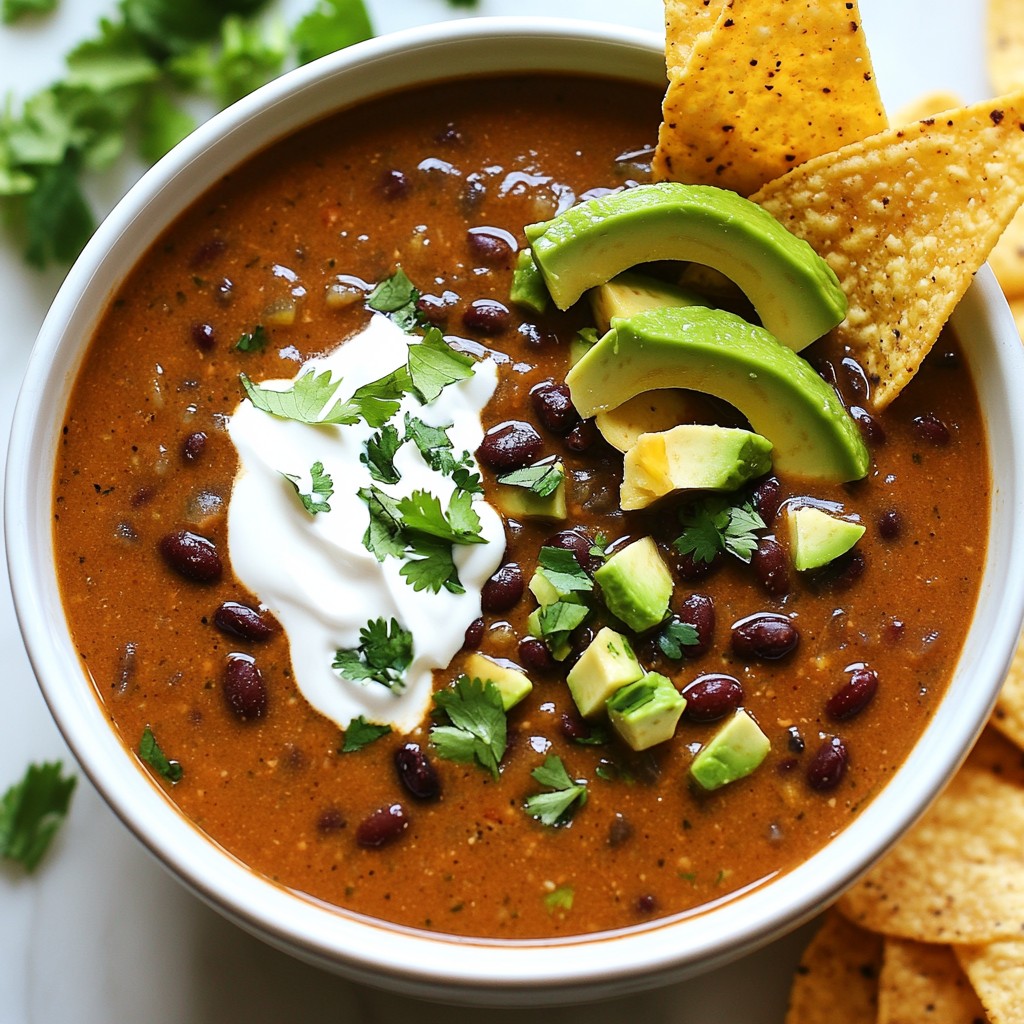 Cilantro Lime Black Bean Soup Delightful and Simple