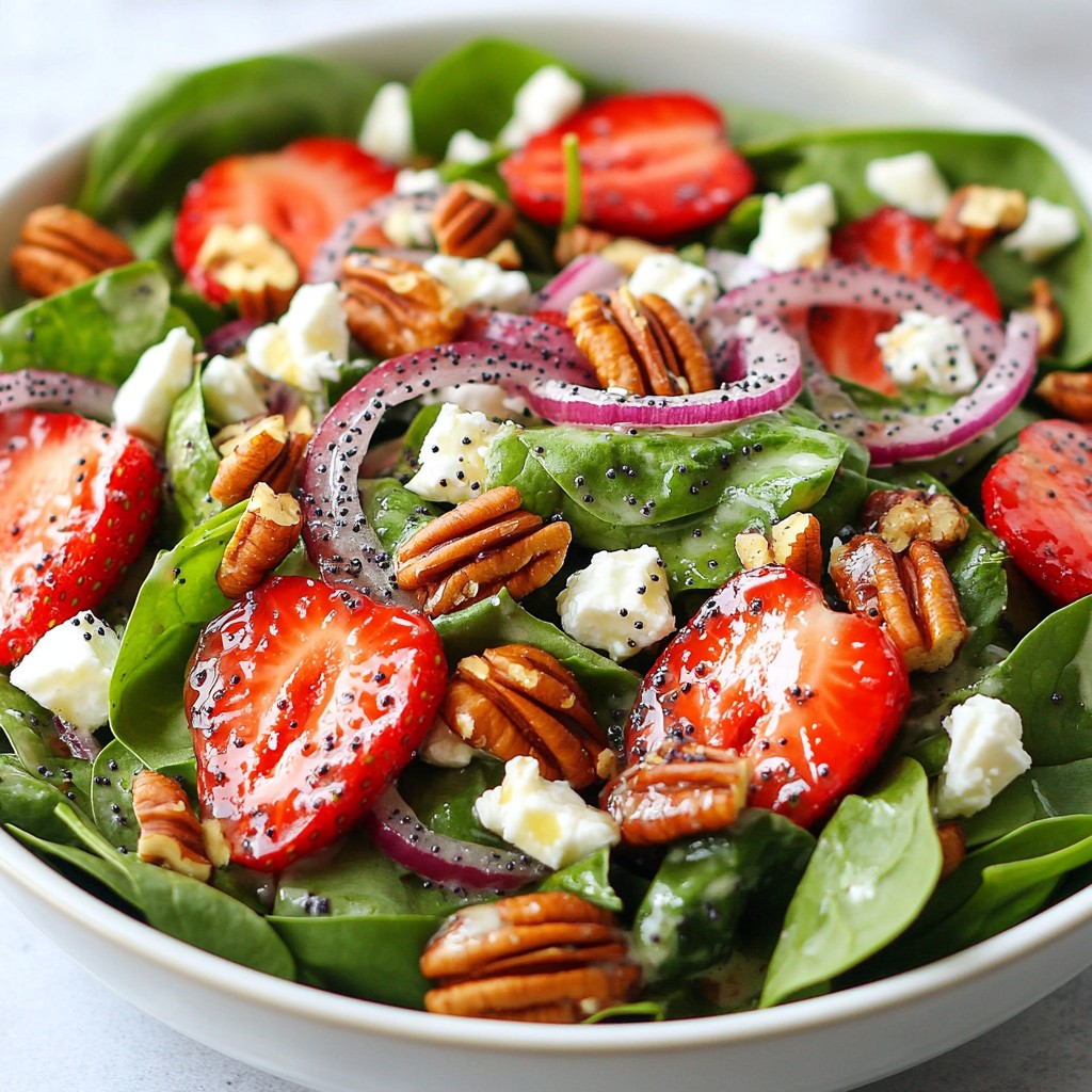 Strawberry Spinach Salad with Poppyseed Dressing Delight