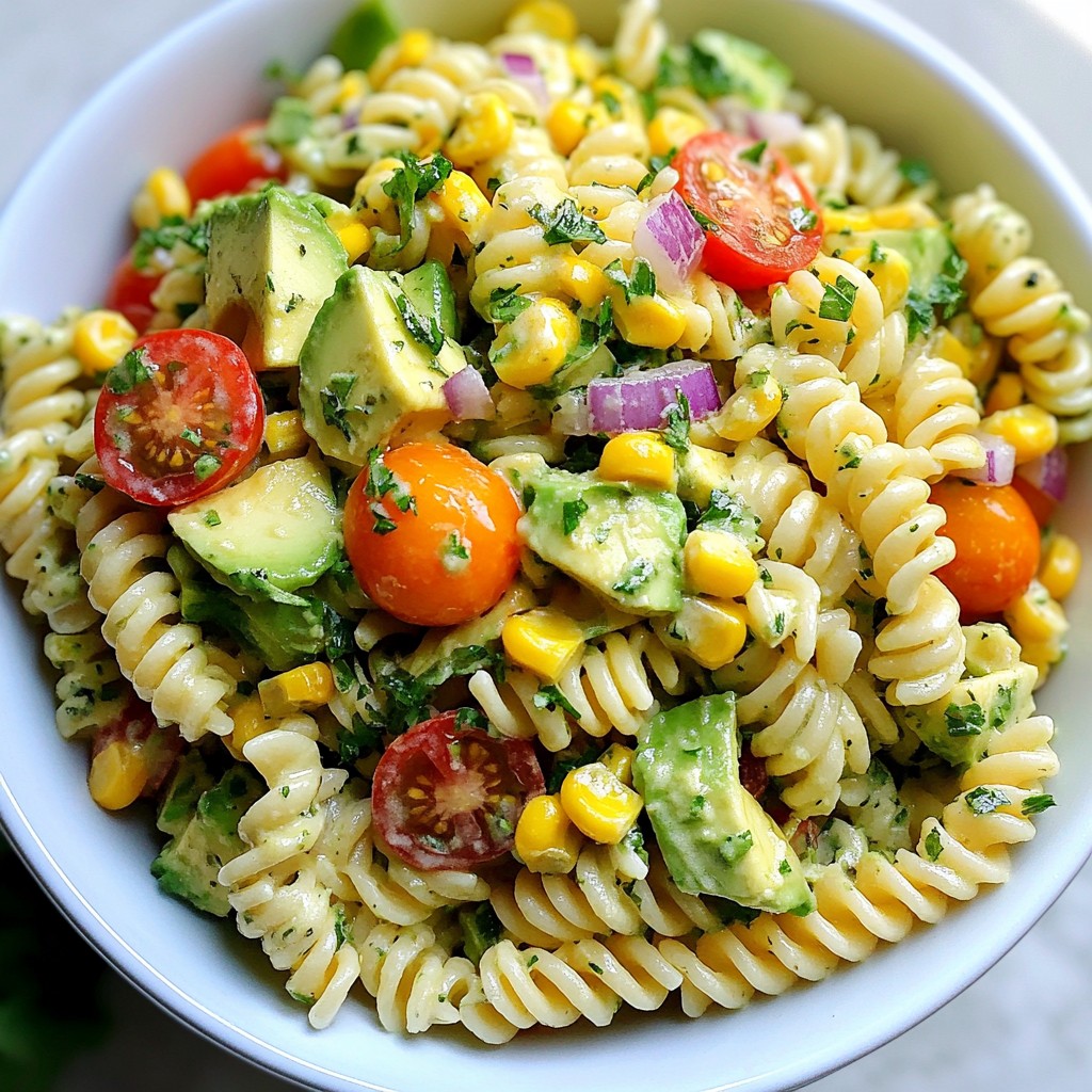 Avocado Ranch Pasta Salad Refreshing Summer Dish