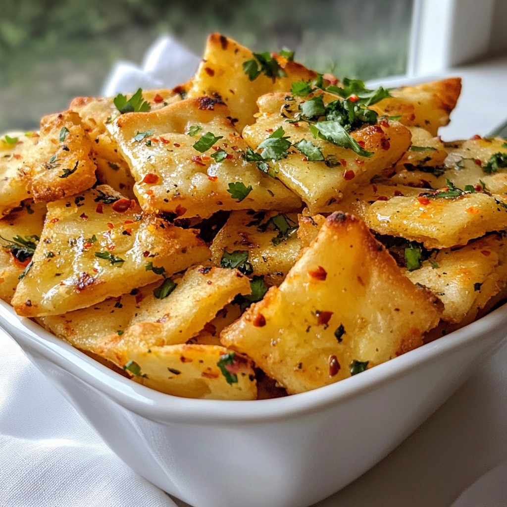 Spicy Garlic Naan Chips Delightfully Crunchy Snack