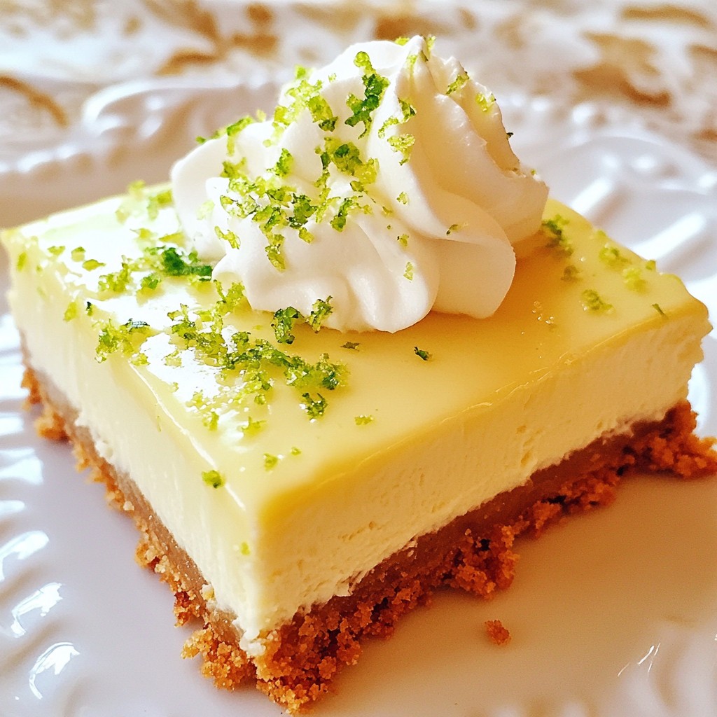 Key Lime Cheesecake Bars Delightful and Easy Treat