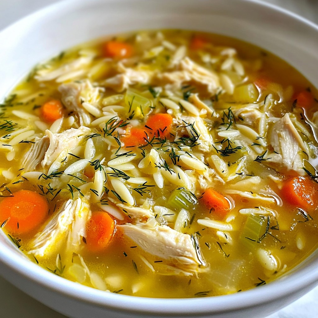 Greek Lemon Chicken Soup Flavorful and Nourishing Dish