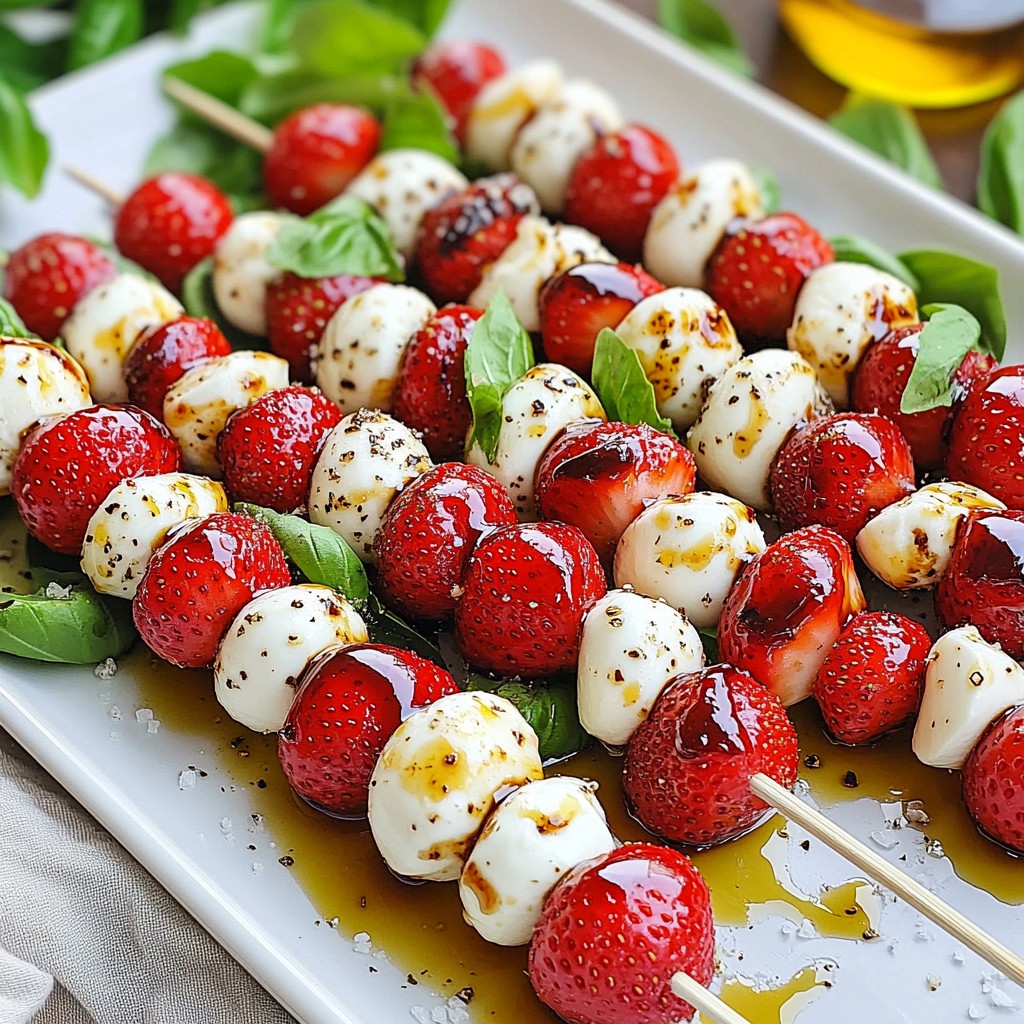 Strawberry Caprese Skewers Fresh and Flavorful Treat