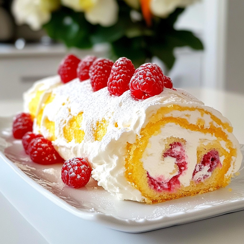 Lemon Raspberry Swiss Roll Delightful and Light Treat