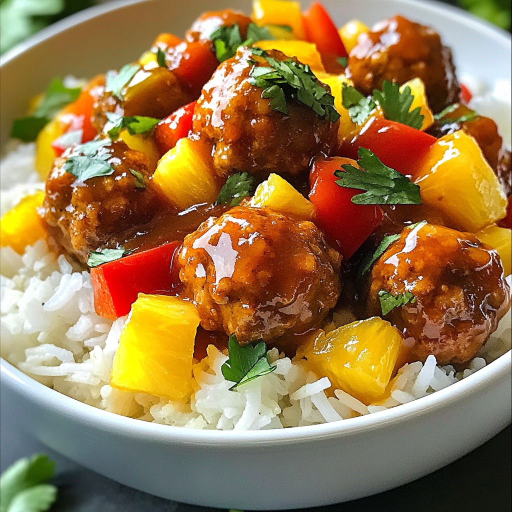 Sweet and Sour Chicken Meatballs Easy and Delicious