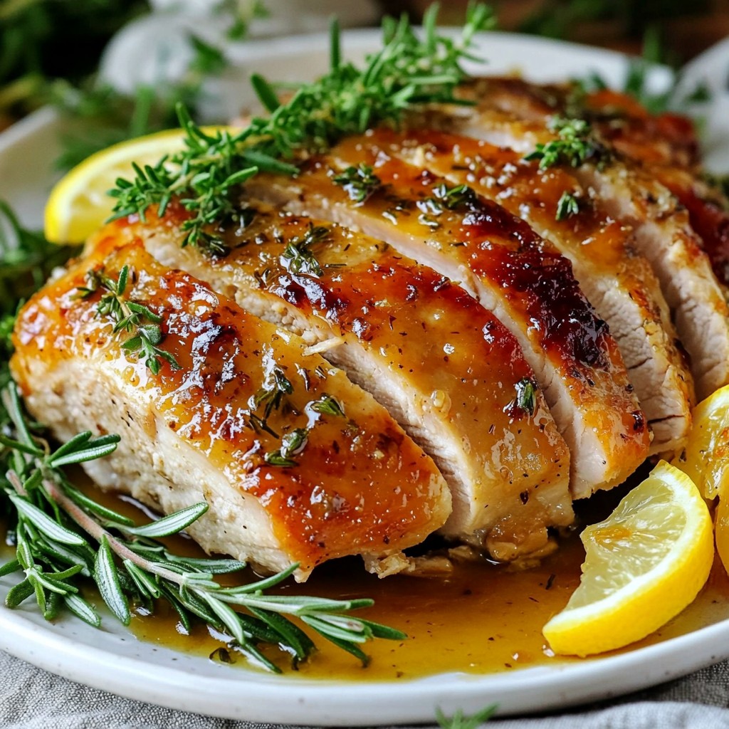 Herb Roasted Turkey Breast Savory and Juicy Dish