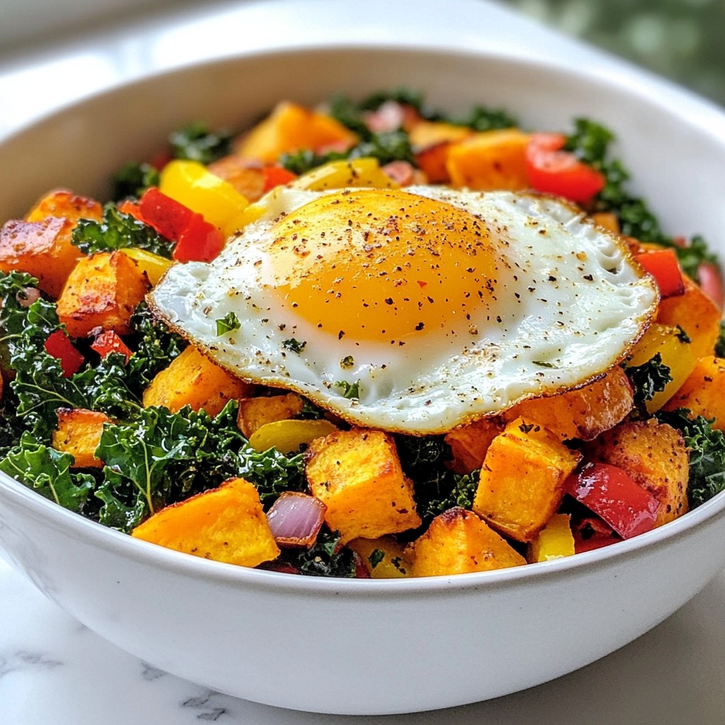 Sweet Potato Kale Hash Flavorful Healthy Breakfast Dish