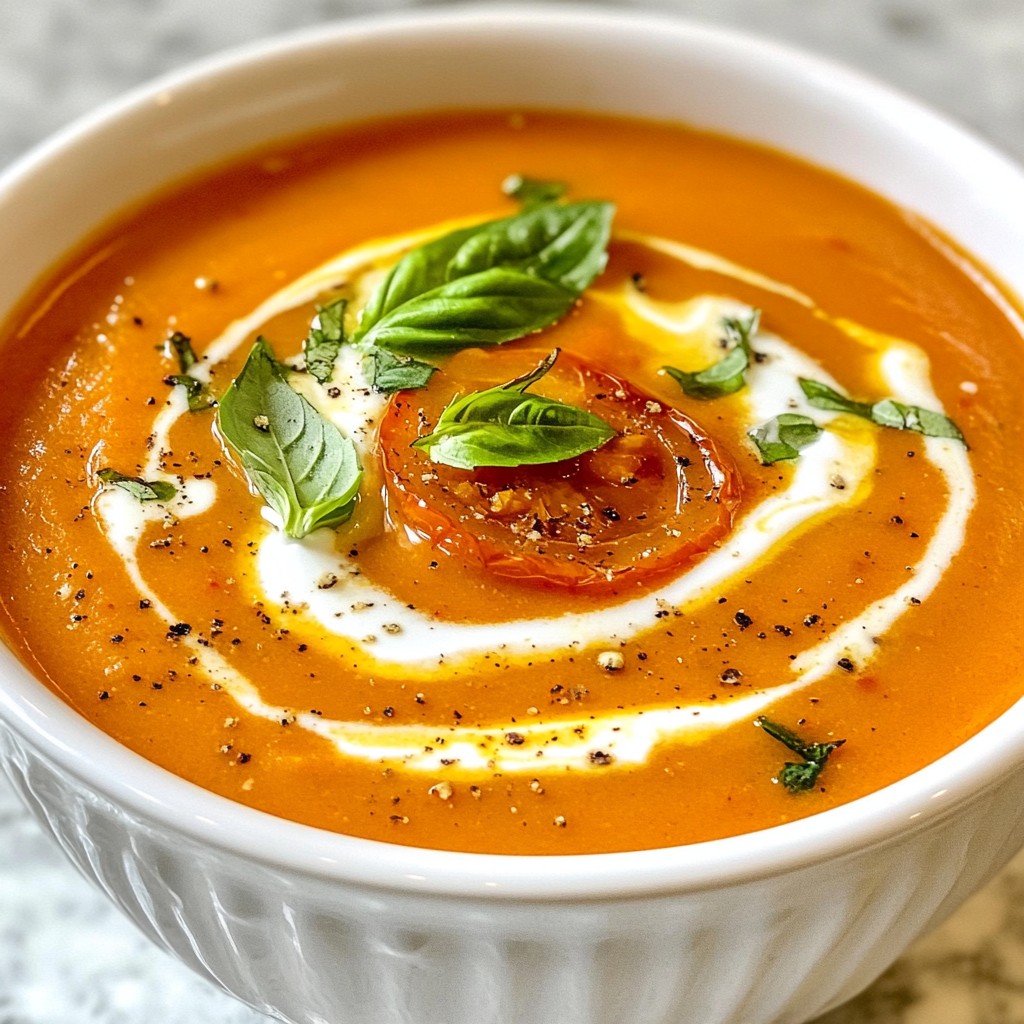 Creamy Roasted Tomato Soup Velvety and Comforting Dish