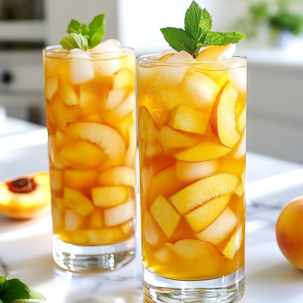 Old-Fashioned Peach Sweet Tea Refreshing Summer Drink