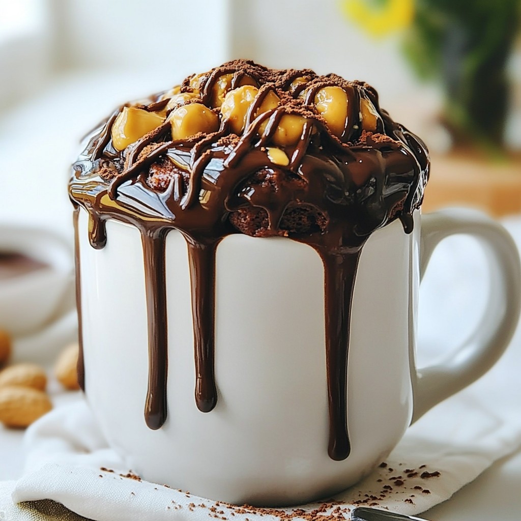 Chocolate Peanut Butter Mug Cake Delightful Treat Recipe