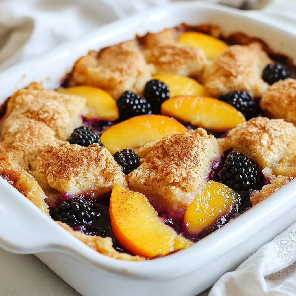 Blackberry Peach Cobbler Irresistible Fruit Dessert