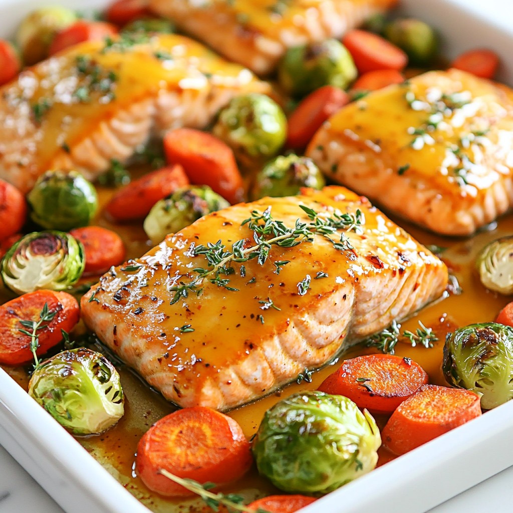 Sheet Pan Maple Dijon Salmon & Veggies Recipe