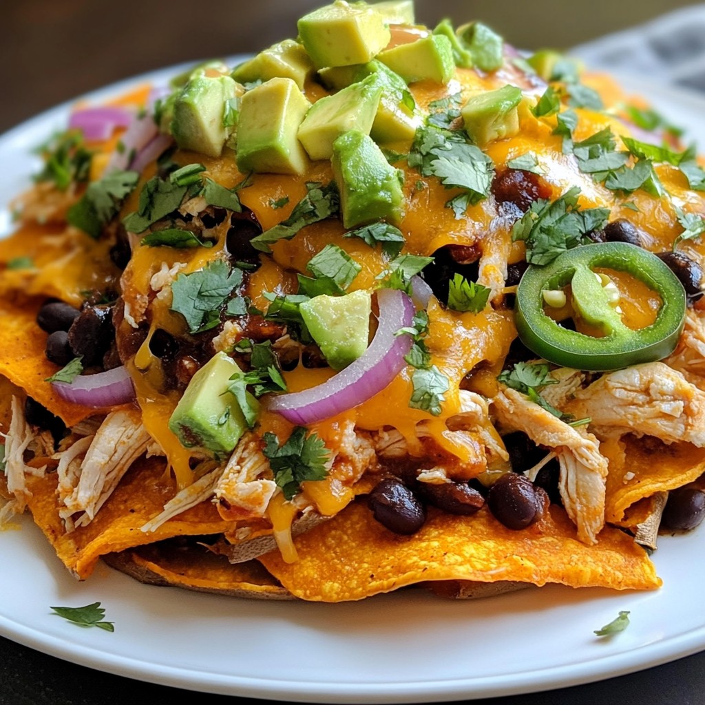 BBQ Chicken Sweet Potato Nachos Flavorful and Fun Dish